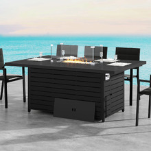 175cm Brinley Aluminium Outdoor Gas Patio Heater Table