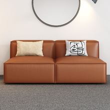 Massey 3 Seater Leather Armless Sofa Set