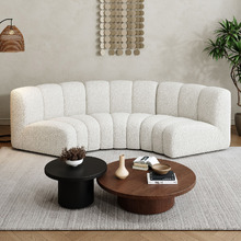 Laurent 4 Seater Curved  Boucle Sofa