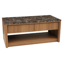Alyssa Rectangular Marble-Look Coffee Table