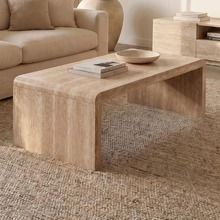 Palmera Travertine-Look Coffee Table