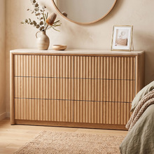 Lillian Travertine-Look 6 Drawer Chest