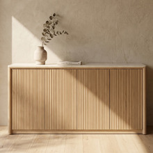 Lillian Travertine-Look Sideboard