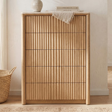 Lillian Travertine-Look 5 Drawer Chest