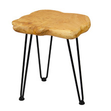 Copeland 44cm Fir Wood & Iron Side Table