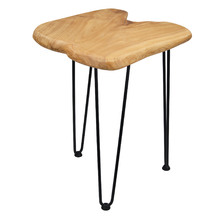Copeland 52.5cm Fir Wood & Iron Side Table