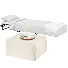 Foldlux Convertible Ottoman Sofa Bed with Castors & Slipcover