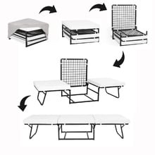 Foldlux Convertible Ottoman Sofa Bed with Slipcover