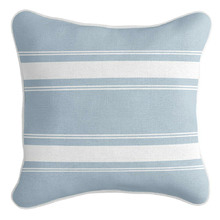 French Stripe Square Linen-Blend Cushion Cover