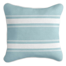 French Stripe Square Linen-Blend Cushion Cover