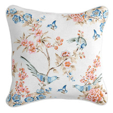 Jardin Chinoiserie Linen-Blend Cushion Cover