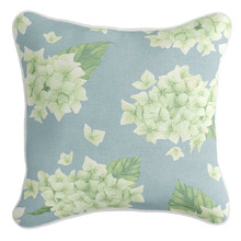 Green Hydrangeas Kate Linen-Blend Cushion Cover
