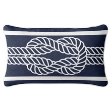 Nautical Knot Linen-Blend Cushion Cover