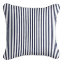 Ticking Stripe Square Linen-Blend Cushion Cover