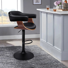 Demetrius Faux Leather Adjustable Barstool