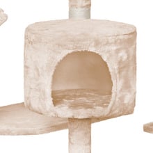 202cm Fir Wood & Plush Cat Scratching Tree