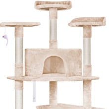 202cm Fir Wood & Plush Cat Scratching Tree