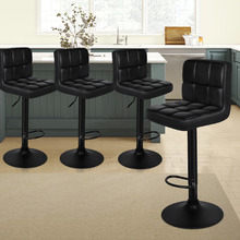 Black Ralph Adjustable Barstools (Set of 4)
