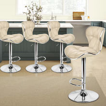 Luna Faux Leather Adjustable Barstools (Set of 4)