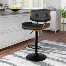 Black Odette Adjustable Barstool