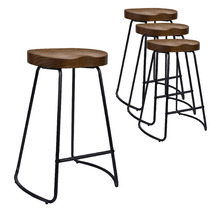 65cm Viggo Elm Wood Barstools (Set of 4)
