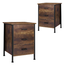Viktor 3 Drawer Bedside Tables (Set of 2)
