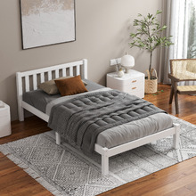 White Hazel Pine Wood Bed Frame