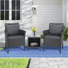 2 Seater Chandon PE Rattan Outdoor Bistro Set