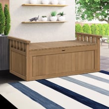 2 Seater Montana Fir Wood Outdoor Storage Bench