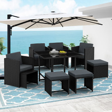 8 Seater Evander Outdoor Dining Table & Chair Set