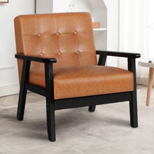 Callum Faux Leather Armchair