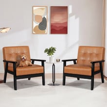 Callum Faux Leather Armchair