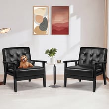 Callum Faux Leather Armchair