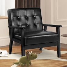 Callum Faux Leather Armchair