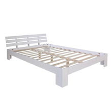White Natalia Pine Wood Bed Frame