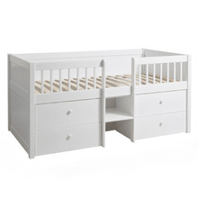 Graceland Pine Wood Single Bed with Storage