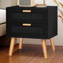 Valentin 2 Drawer Rattan Bedside Table