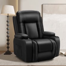 Polo Faux Leather Heated Massage Recliner Chair