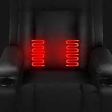 Polo Faux Leather Heated Massage Recliner Chair
