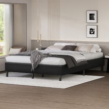 Maryam Faux Leather Bed Base