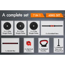 7 in 1 Wellington 40kg Adjustable Dumbbell Set
