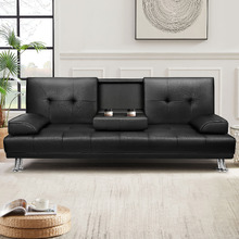 Kyrylo 2 Seater Single Faux Leather Sofa Bed