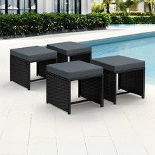 Evander Outdoor Ottomans (Set of 4)