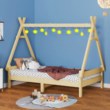 Citali Pine Wood Teepee Single Bed Frame