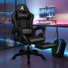Zed Faux Leather Gaming Chair with Footrest
