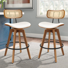 71cm Orfai Faux Leather Swivel Bar Stools (Set of 2)