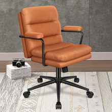 Lewis Faux Leather Swivel Home Office Chair