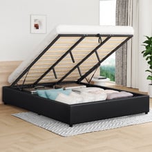 Tiago Faux Leather Gas Lift Bed Base