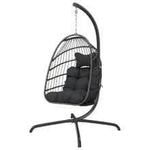 Broderick Outdoor Hanging Egg Chair with Stand