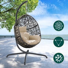 Geneva Outdoor Hanging Egg Chair with Stand